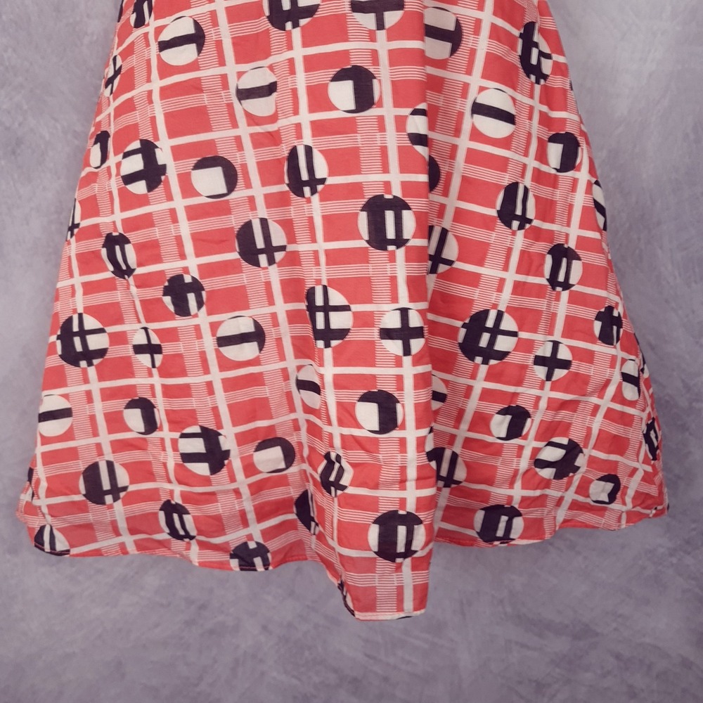 Vintage Betsey Johnson Dress Womens 4 Red Ruffle Keyhole Flare Sundress USA - Picture 6 of 14
